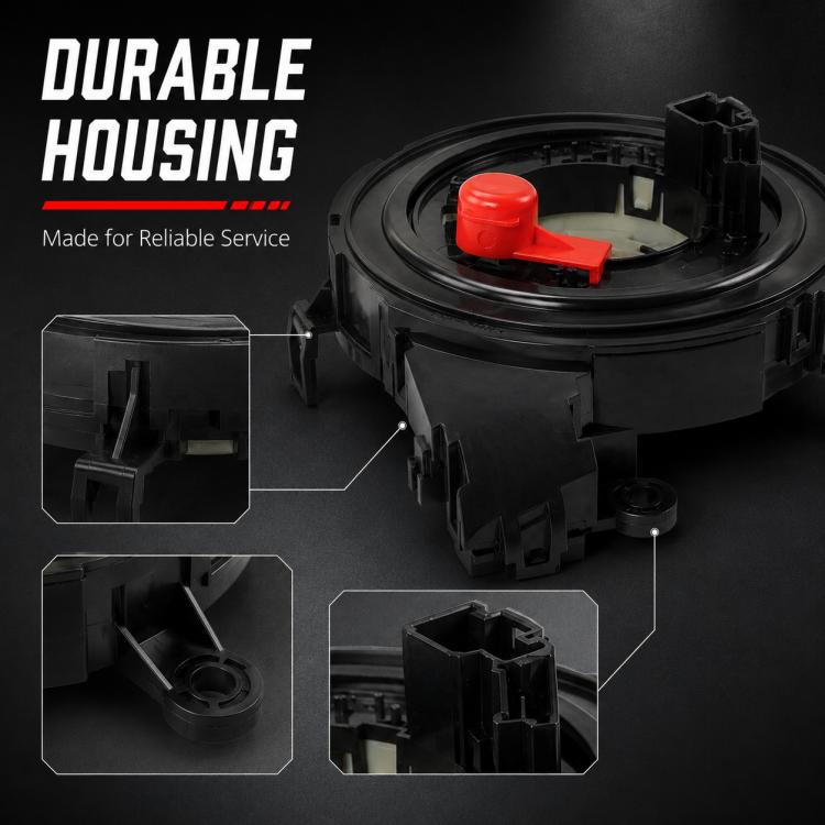 Car steering wheel airbag clock spring spiral cable, black durable housing with red tab