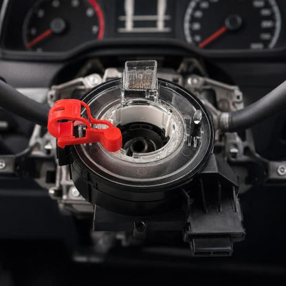 Car steering wheel airbag clock spring spiral cable with clear connector and red lock