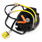 Steering wheel airbag clock spring spiral cable with two connectors and yellow wire leads