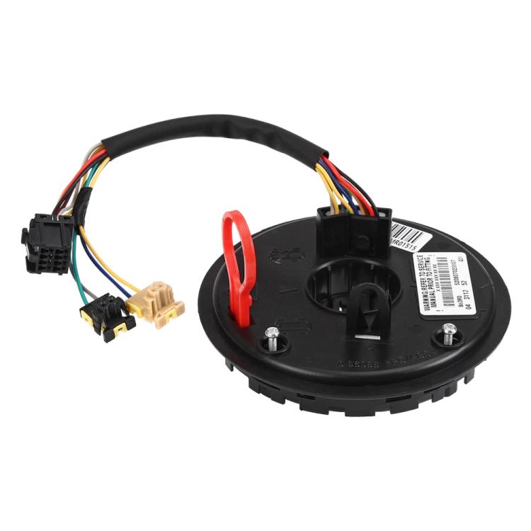 Steering wheel airbag clock spring spiral cable with black connector housing