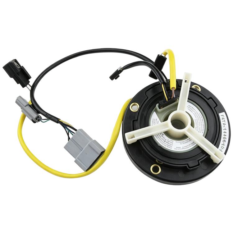 Steering wheel airbag clock spring spiral cable, black base with yellow harness