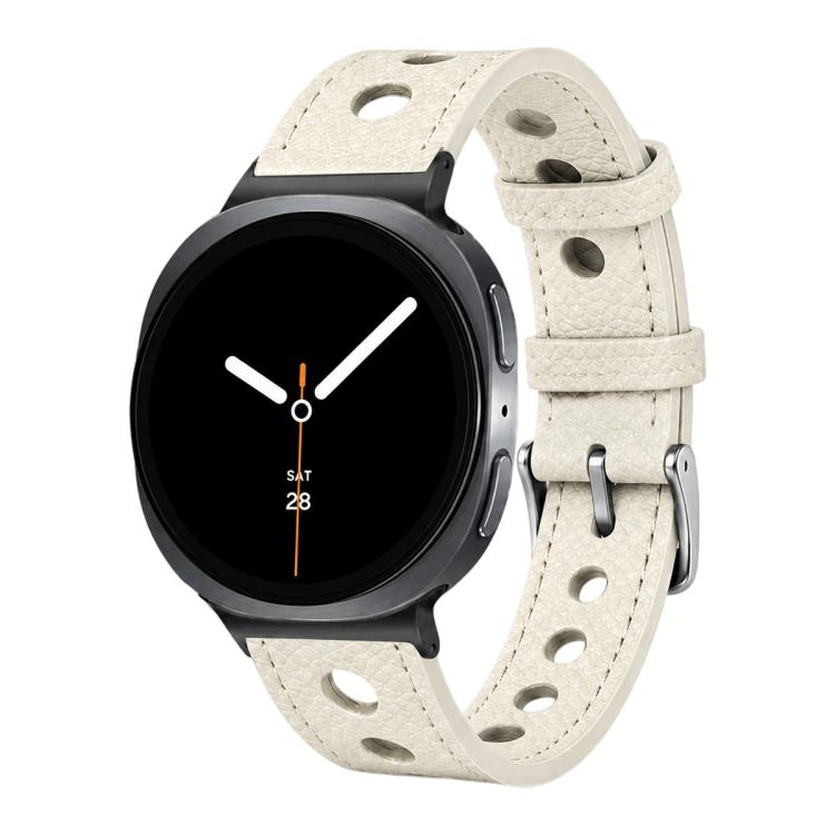 xDfind Hole Palm Texture Vegan Leather Watch Band, For Galaxy Watch Ultra2 2026 / 2025 / 1 2024, For Galaxy Watch9 / 8 / 8 Classic