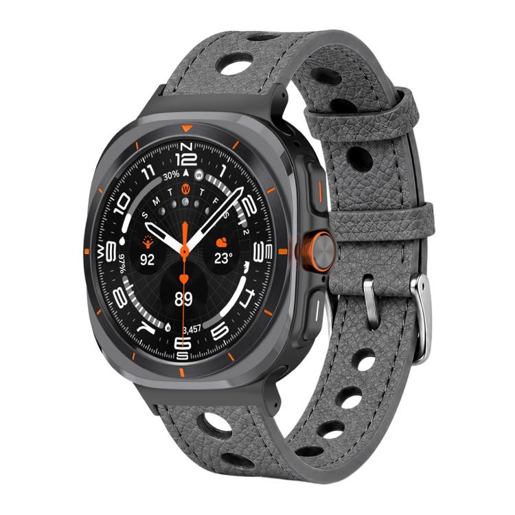 xDfind Hole Palm Texture Vegan Leather Watch Band, For Galaxy Watch Ultra2 2026 / 2025 / 1 2024, For Galaxy Watch9 / 8 / 8 Classic