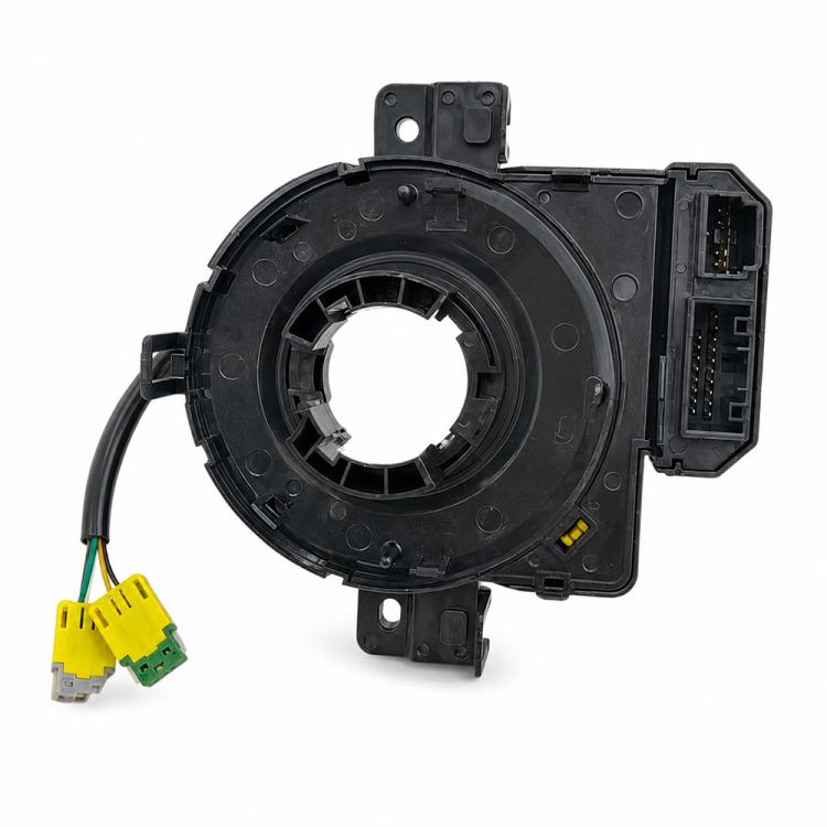 Steering wheel airbag clock spring spiral cable with black housing and multi-pin connectors
