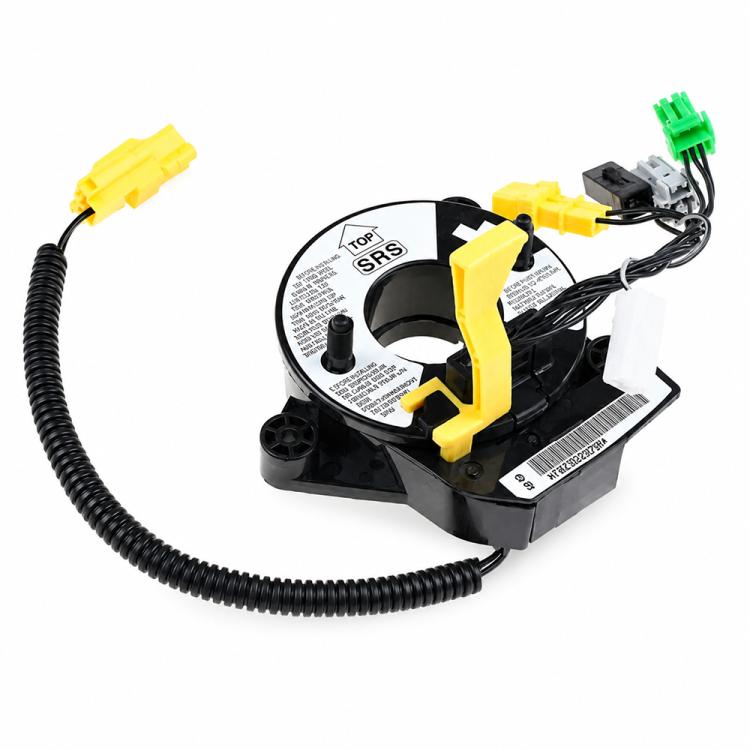 Steering wheel airbag clock spring spiral cable assembly with multi-color electrical plugs