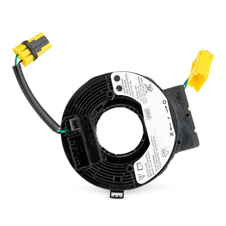 Steering wheel clock spring spiral cable circular sensor housing with yellow connectors