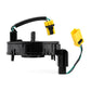 Steering wheel clock spring spiral cable side view with black housing and yellow plugs