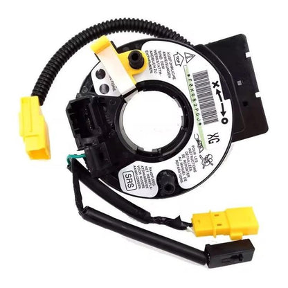 Steering wheel airbag clock spring spiral cable with yellow connectors, black housing