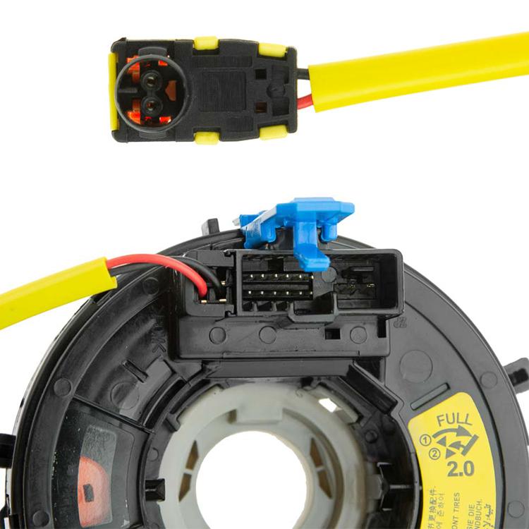 Car steering wheel airbag clock spring spiral cable with heating, close-up connectors