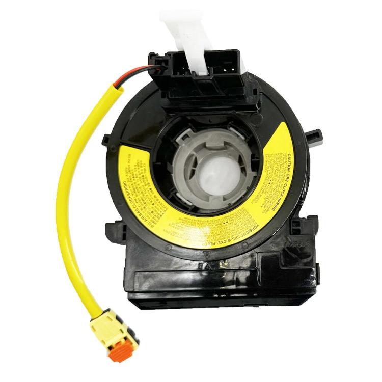 Steering wheel clock spring spiral cable with connector and yellow wiring