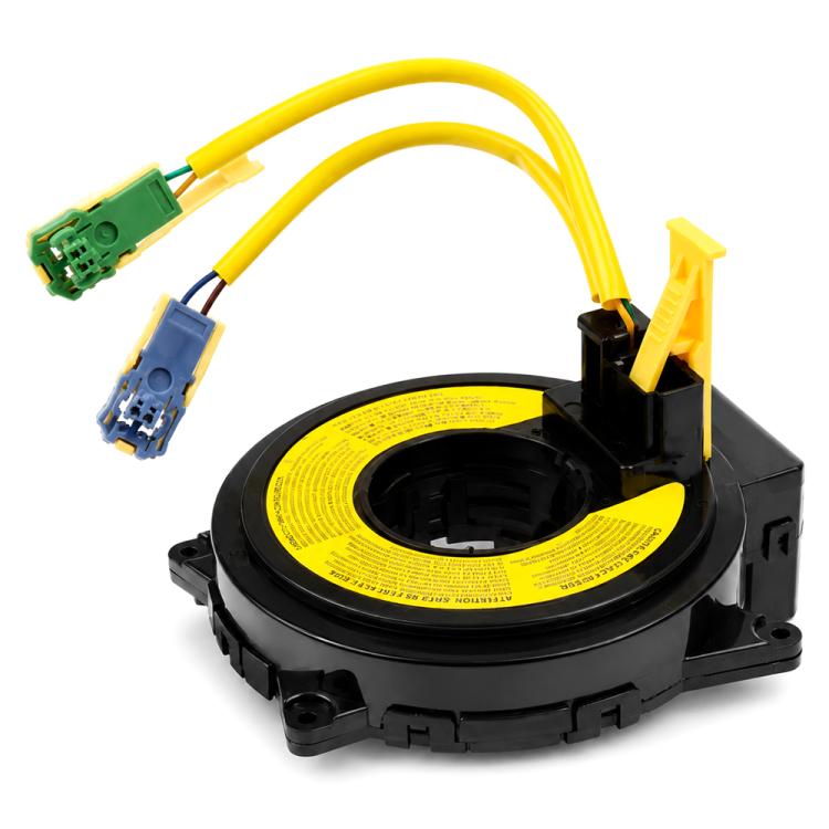Steering wheel airbag clock spring spiral cable with yellow wires and sensor connectors