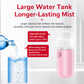 Pink portable facial mist sprayer with large water tank capacity graphic