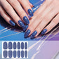 12 PCS/Sheet Waterproof Solid-Color Glitter Nail Stickers