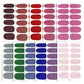 12 PCS/Sheet Waterproof Solid-Color Glitter Nail Stickers