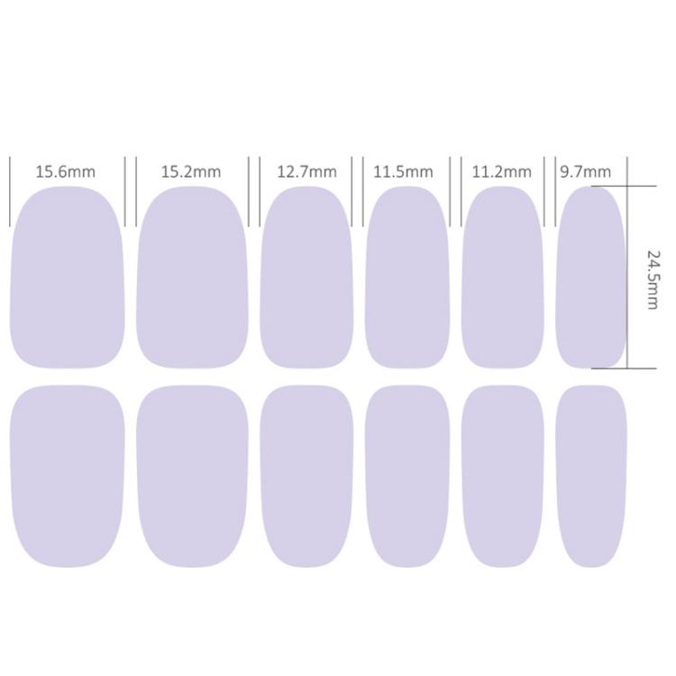 12 PCS/Sheet Waterproof Solid-Color Glitter Nail Stickers