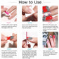 12 PCS/Sheet Waterproof Solid-Color Glitter Nail Stickers
