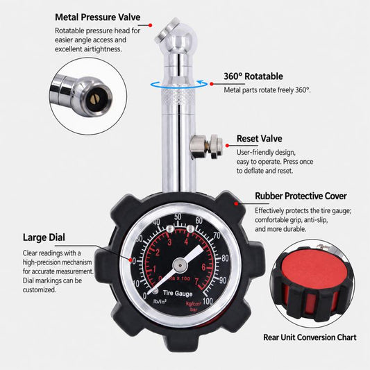 High Precision Tire Monitoring Gauge Tire Pressure Tool