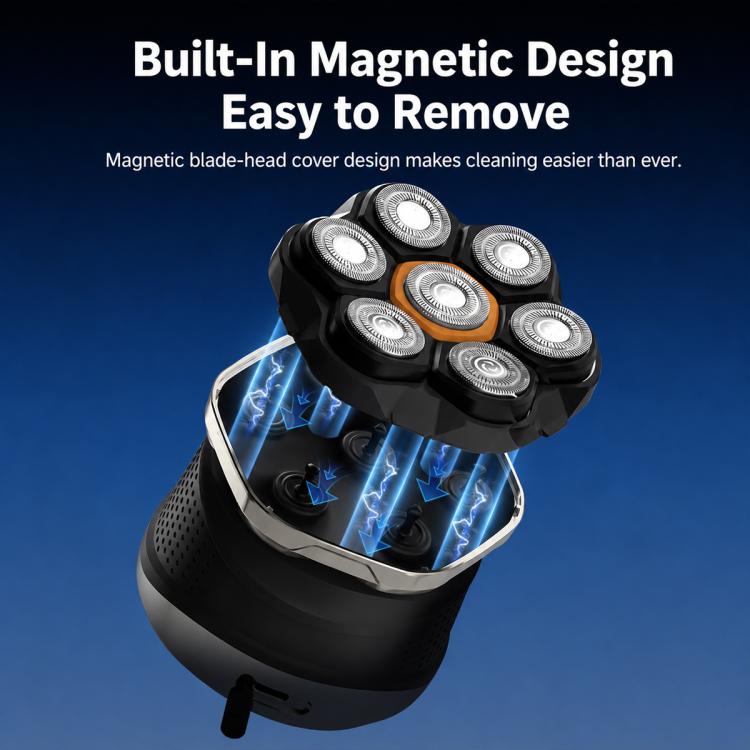 Electric Shaver Seven-blade Razor with Storage Bag