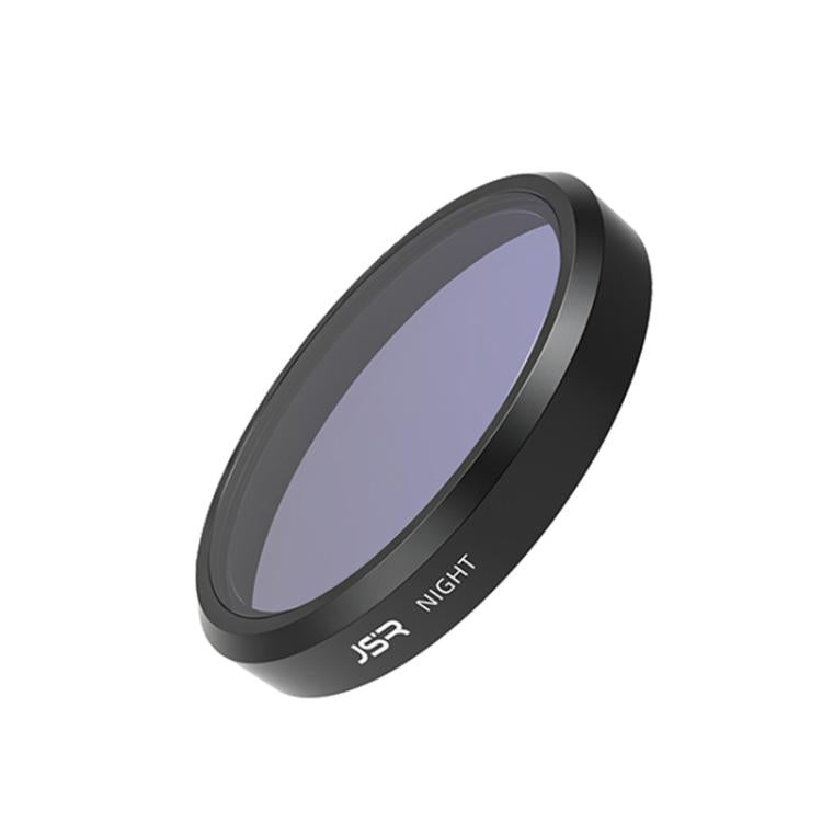 Black NIGHT lens filter with purple-tinted circular glass and JSR 3 marking.