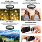 Mixed lens filter set with star, UV, and black mist style round filter rings