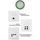 Lens filter pack with 4 round filter rings and a clear plastic case holding multiple slots