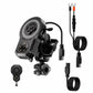Motorcycle magnetic phone charger mount with rotating arm and multiple power cables