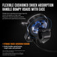 Black motorcycle phone charger mount with cushioned shock-absorbing handle