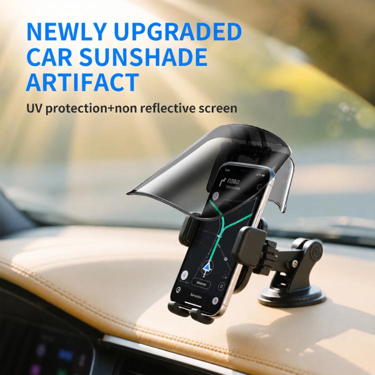 Anti-Reflection Adjustable Sun Hat Style Phone Holder Sunshade, Sun Hat Style