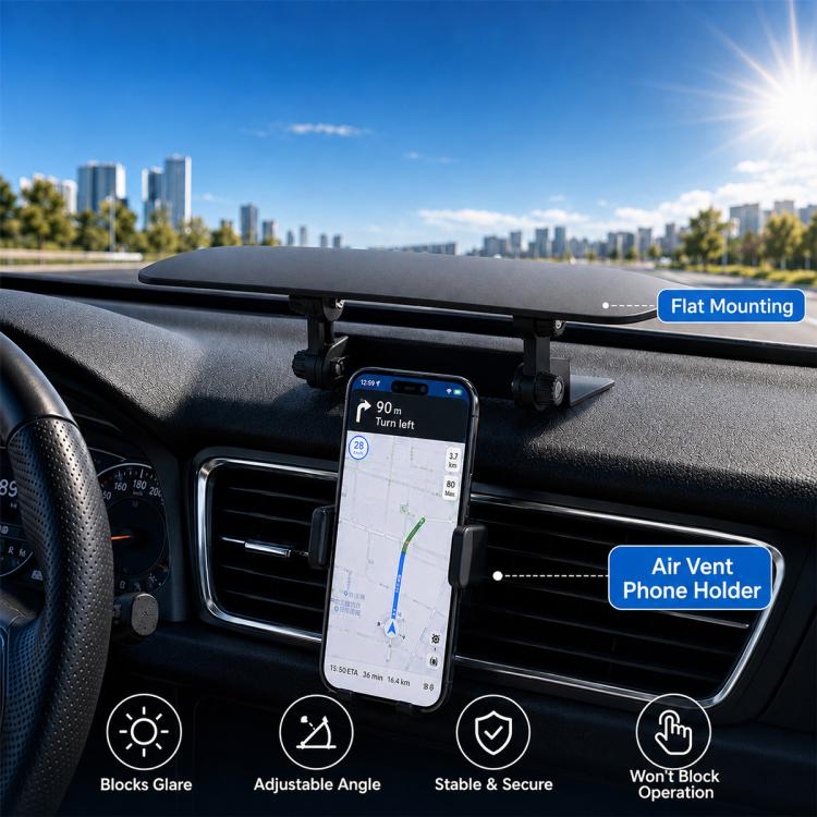 Car Center Consoles Multi-angle Adjustable Anti-Reflection Sunshade, Center Consoles