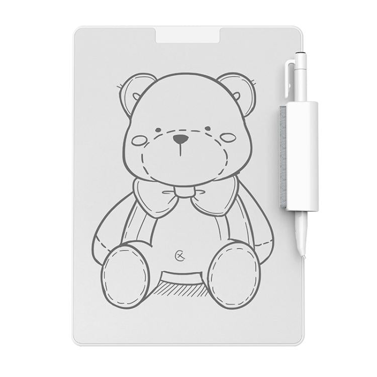 Magnetic whiteboard with cute bear drawing and capped magnetic stylus attached