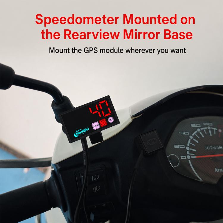 5-in-1 Motorcycle / Electric Bike Multifunctional Vehicle Speedometer with GPS Module, Air Temperature Version, Water Temperature Version