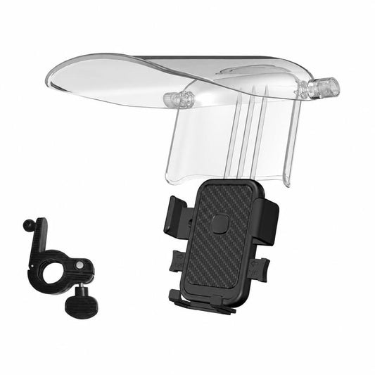 Motorcycle / Bike Navigation Phone Holder with Sunshade, Handlebar, Rearview Mirror, Drawstring