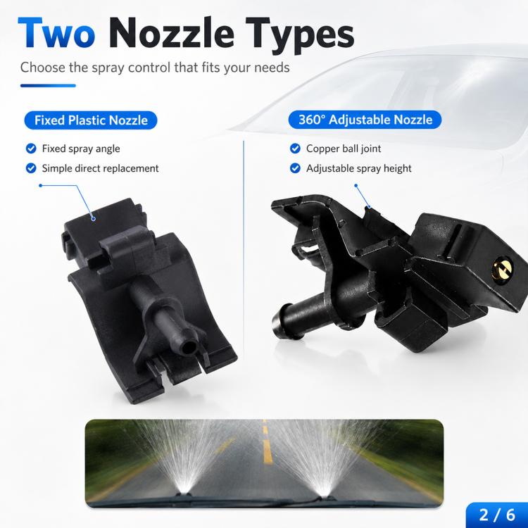 2 PCS/Set Automotive Glass Washer Sprayer Cap Nozzle
