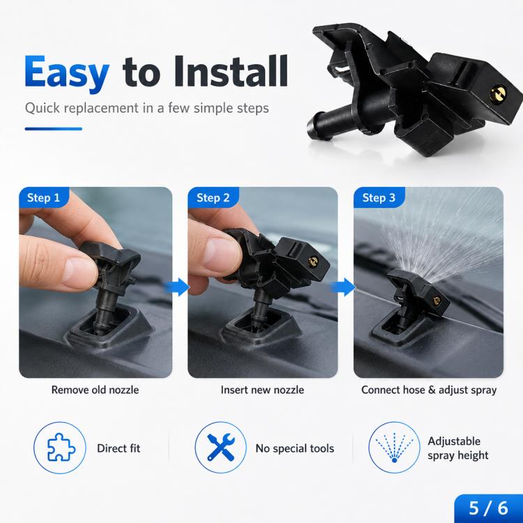 2 PCS/Set Automotive Glass Washer Sprayer Cap Nozzle