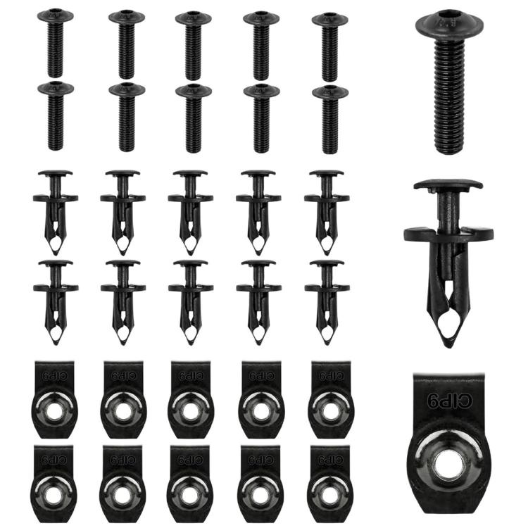 10 PCS/Set U-shaped Flat Clip Nut Fastener Rivet Clips Car Body Panel Torx Screws