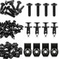 10 PCS/Set U-shaped Flat Clip Nut Fastener Rivet Clips Car Body Panel Torx Screws
