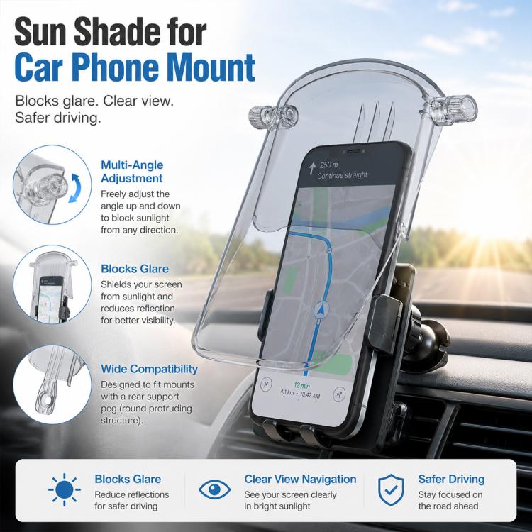 Anti-Reflection Sun Hat Style Phone Holder Sunshade