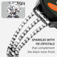 xDfind Universal Flat End Three Diamond Metal Watch Band, 20mm