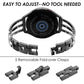 xDfind Universal Flat End Three Diamond Metal Watch Band, 20mm
