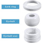 Pool massage eye jet head parts: lock ring, eyeball, and eyeball seat in white