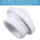 Pool massage eye jet head, angled view of white adjustable nozzle housing