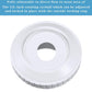 Pool massage eye jet head, front view with white faceplate and gray center opening