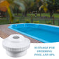Pool massage eye jet head, white adjustable cap with gray nozzle insert