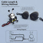 Motorcycle Bluetooth speaker set with mirror-mount bracket and dual round speaker pods