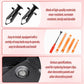 Black rivet clips set with orange pry tool and replacement clips