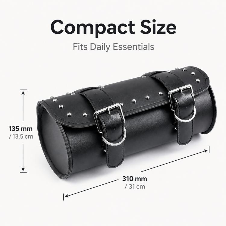Vintage Leather Handlebar Hanging Bag for Motorcycles and Electric Bikes