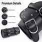Vintage Leather Handlebar Hanging Bag for Motorcycles and Electric Bikes