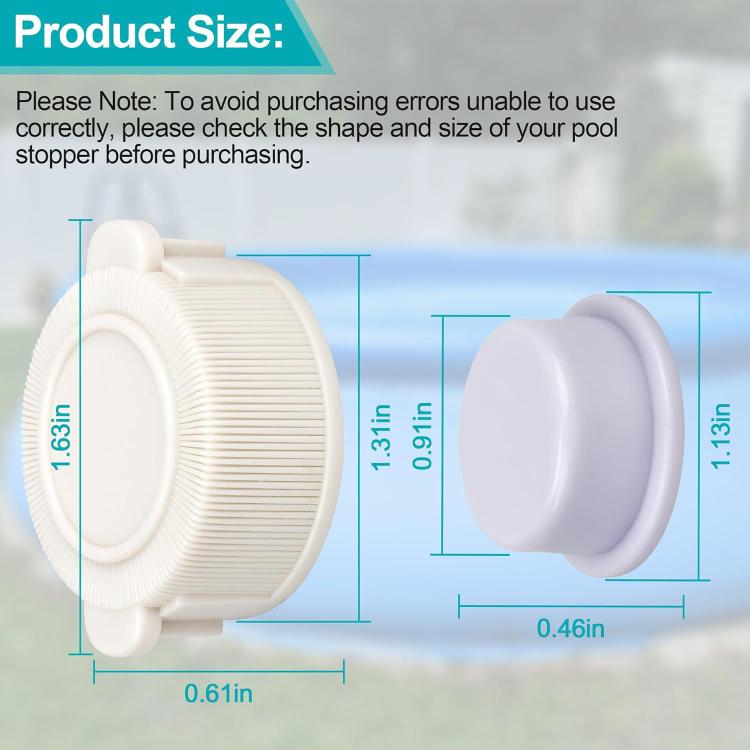 Exhaust valve cover and valve plug, cream and light purple, round profile view
