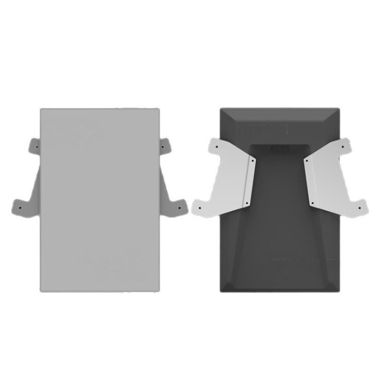 Aluminum flat mount bracket panels, light gray and dark base sections with brackets