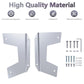 Aluminum alloy flat mount bracket kit, light gray faceplates with included bolts and screws